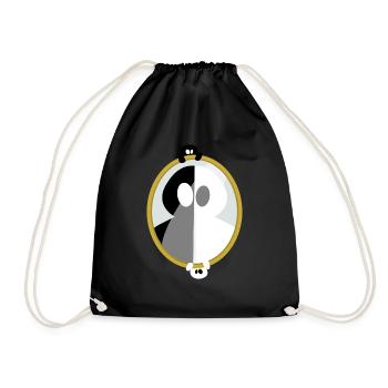 Mirror ink stains - Drawstring Bag - black - Front