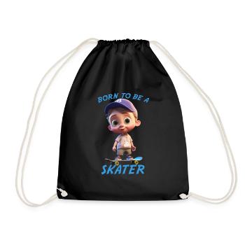 Born To Be A Skater (Boy) - Drawstring Bag - black - Front