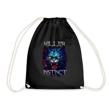 Killer instict Wild cat neon - Drawstring Bag - black - Front