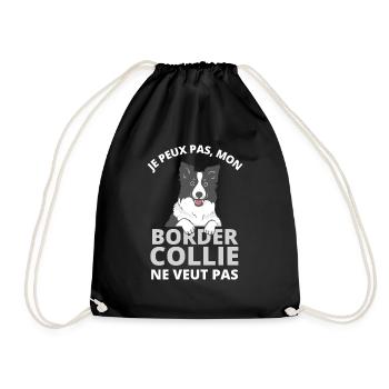 Mon Border collie ne veut pas 2 - Sac de sport léger - noir - Devant