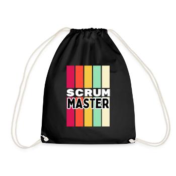 Scrum Master Retro Design - Drawstring Bag - black - Front