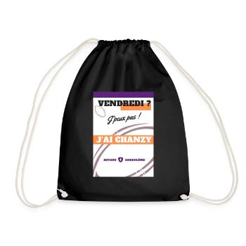 VENDREDI CHANZY ORANGE - Sac de sport léger - noir - Devant
