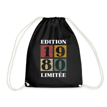 Edition limitée 1980 - 43e anniversaire - Sac de sport léger - noir - Devant