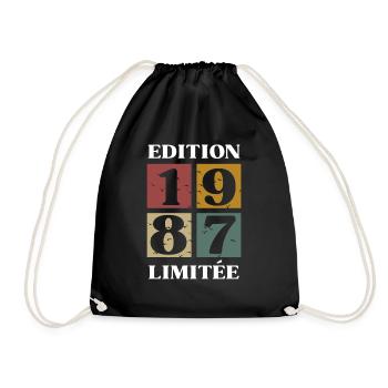 Limited Edition 1987 - 36th Anniversary - Drawstring Bag - black - Front