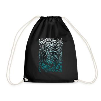 Tribal Ornament Mystical - BACKGROUND - Drawstring Bag - black - Front