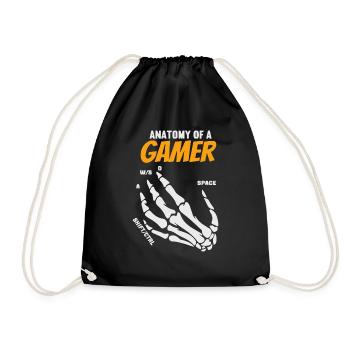 Anatomy of a Gamer - Turnbeutel - Schwarz - Vorne