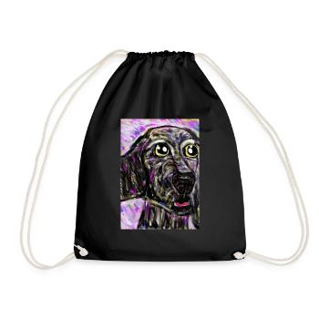 Un adorable toutou aimant et obéissant - Sac de sport léger - noir - Devant