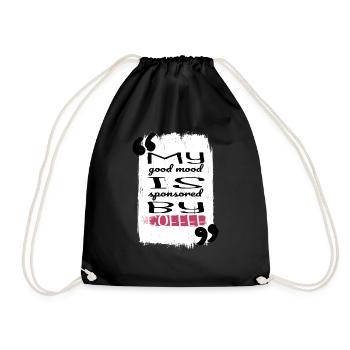 funny quote cool birthday present idea quote - Drawstring Bag - black - Front