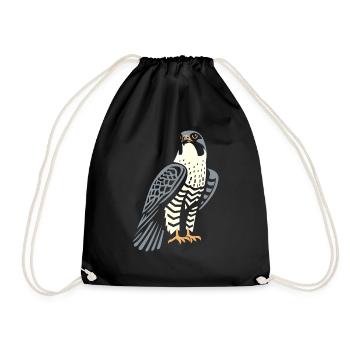 Faucon pèlerin Fauconnerie Oiseaux de proie - Sac de sport léger - noir - Devant
