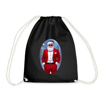 Gentleman Santa - Drawstring Bag - black - Front