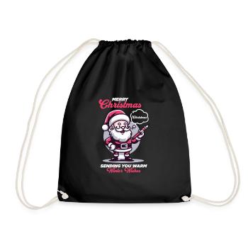 SANTA 02 - Drawstring Bag - black - Front