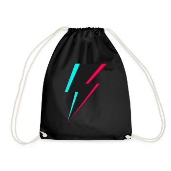 Lightning Logo - Drawstring Bag - black - Front