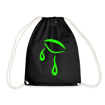 Wimpern Grüne Tattoo Tränen - Turnbeutel - Schwarz - Vorne
