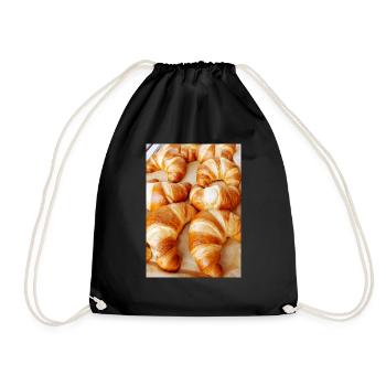 Croissants - Turnbeutel - Schwarz - Vorne