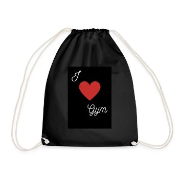 i love gym - Turnbeutel - Schwarz - Vorne