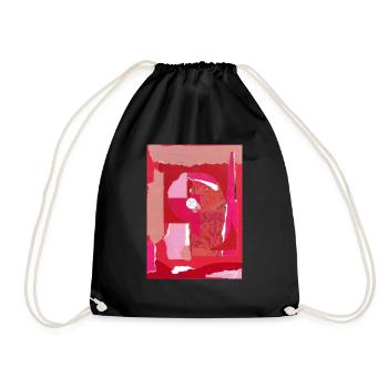 Collage rouge - Sac de sport léger - noir - Devant