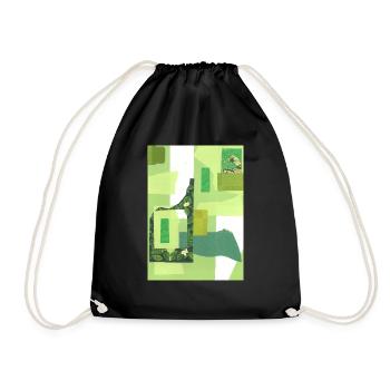 Collage verte - Sac de sport léger - noir - Devant