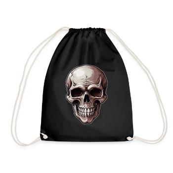 Skull - Drawstring Bag - black - Front