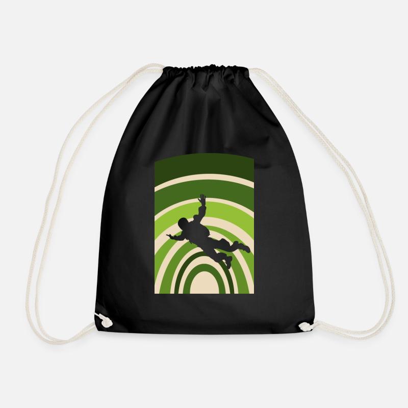 Parachuting Skydive Base Jumping - Drawstring Bag - black