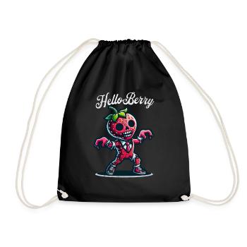 Bonjour fraise - Sac de sport léger - noir - Devant
