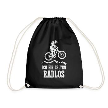 Rarely wheelless bicycle mountain bike road bike bike - Drawstring Bag - black - Front