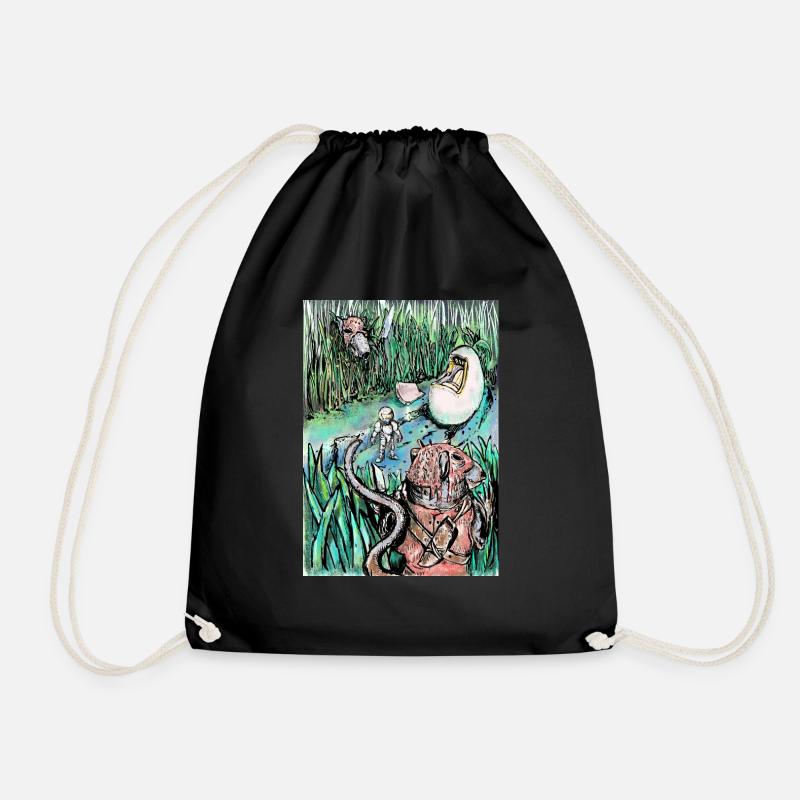 New planet, new hopes - Drawstring Bag - black