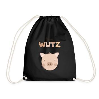 Kleine Wutz beige - Turnbeutel - Schwarz - Vorne