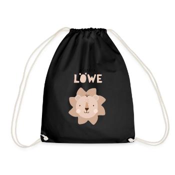 Lion fort beige décoration enfants crèche - Sac de sport léger - noir - Devant