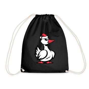 Noël de la bande dessinée de canard - Sac de sport léger - noir - Devant
