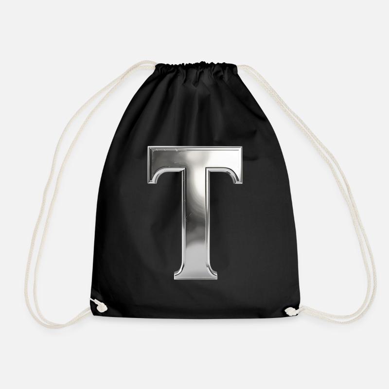 Chrome ,, T " Metallic - Turnbeutel - Schwarz
