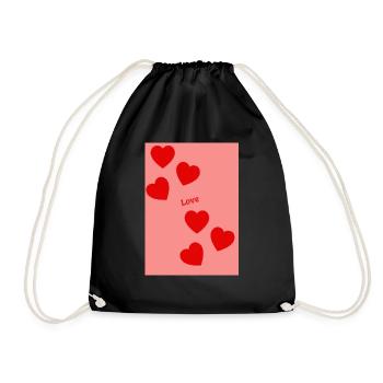 Love - Turnbeutel - Schwarz - Vorne
