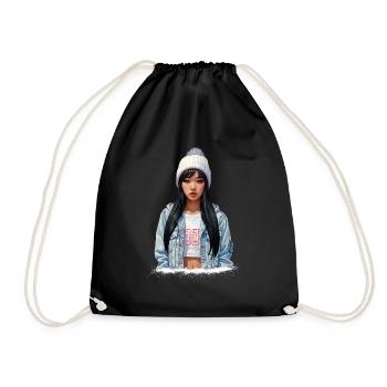 Fille d’anime 2 - Sac de sport léger - noir - Devant