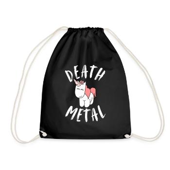 Death Metal | Licorne, Conte De Fées, Musique, Concert - Sac de sport léger - noir - Devant
