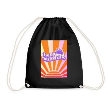 Hello Sunshine - Sac de sport léger - noir - Devant