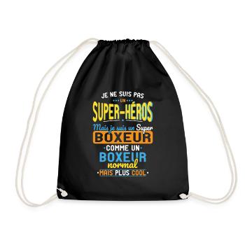 Pas un Super-Héros mais un super Boxeur - Sac de sport léger - noir - Devant