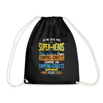 Not a Superhero but a Super Motorhome Owner - Drawstring Bag - black - Front