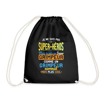 Pas un Super-Héros mais un super Grimpeur - Sac de sport léger - noir - Devant