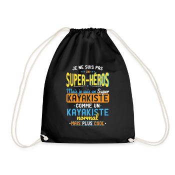 Pas un Super-Héros mais un super Kayakiste - Sac de sport léger - noir - Devant