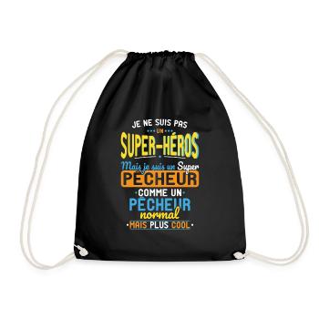 Pas un Super-Héros mais un super Pêcheur - Sac de sport léger - noir - Devant