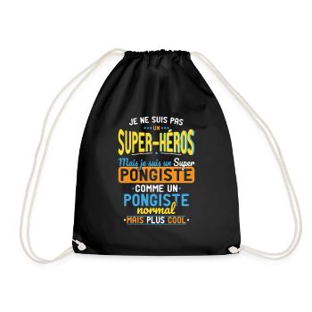 Pas un Super-Héros mais un super Pongiste - Sac de sport léger - noir - Devant