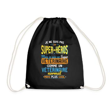 Not a Superhero but a Super Vet - Drawstring Bag - black - Front