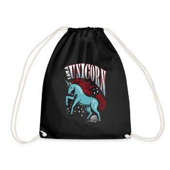 I am a Unicorn - Einhorn - Drawstring Bag - black - Front