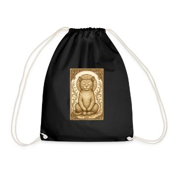 buddhakatze - Turnbeutel - Schwarz - Vorne