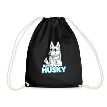 TEAM Husky - White - Drawstring Bag - black - Front