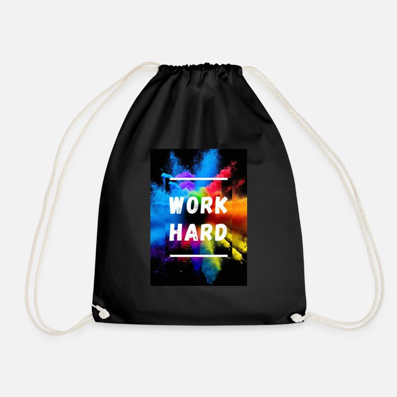 Motivation Travailler dur - Sac de sport léger - noir