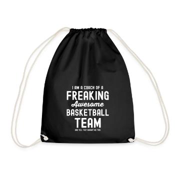 Basketball Coach Coach Gift - Drawstring Bag - black - Front