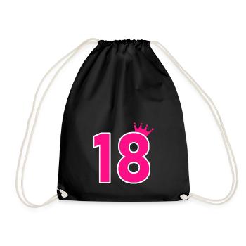 18ème anniversaire d'une princesse - Sac de sport léger - noir - Devant