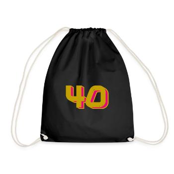 40. 40 YEARS. 40th ANNIVERSARY. 40TH ANNIVERSARY. - Drawstring Bag - black - Front