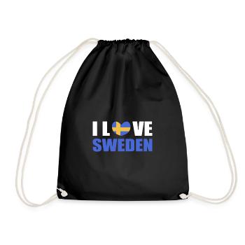 Suède Suédois - Sac de sport léger - noir - Devant