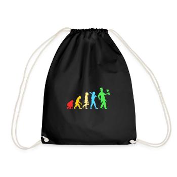 Wizard Magic Magician Evolution - Drawstring Bag - black - Front